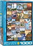 LIGHTHOUSE POSTERS - PUZZLE - 1000 PC.  High quality puzzle of Vintage Lighthouse Posters.