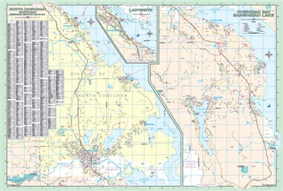 Duncan Cowichan Valley Wall Map