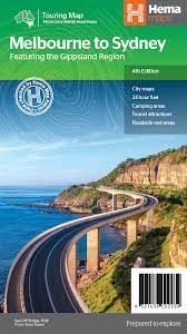 Melbourne to Sydney Travel & Road Map.  This map has comprehensive tourist information for the trip via the Hume and Princes highways, going from Melbourne to Wodonga, Albury to Yass and Yass to Sydney. Stretches from Melbourne to Sydney. Includes these f