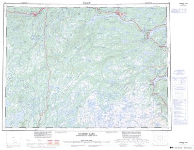 002D - GANDER LAKE - Topographic Map