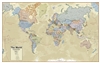 Executive Boardroom World Wall Map - laminated. This world map has each country in a different color, has lots of detail and contains great detail including the capitals and populations of different countries. This map comes laminated and measures 38 inch
