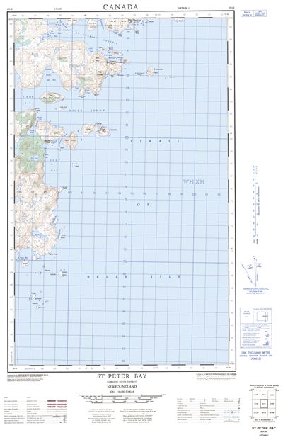 003D04E - ST. PETER BAY - Topographic Map