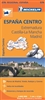 Central Spain - Extremadura Castilla La Mancha - Madrid travel road map. This regional map at a scale of 1:400,000 will provide you with an extensive coverage of primary, secondary and scenic routes for this Spanish region. In addition to Michelins clear