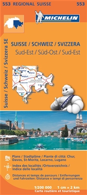 SE Switzerland Travel & Road map. This regional map will provide you with an extensive coverage of primary, secondary and scenic routes for this region. In addition to Michelin's clear and accurate mapping, this regional map includes all the practical inf