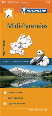 Midi-Pyrenees, located in southwestern France, is a region rich in natural beauty, historical sites, and cultural treasures. With the help of the regional map at a scale of 1:200,000, you can explore the region's primary, secondary, and scenic routes easi