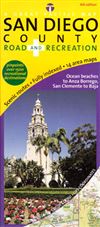 San Diego County Road & Recreation Map. This recreation map and guide of the County of San Diego includes nine detailed city insets, including Tijuana and La Jolla. It features museums, fishing piers, wineries, shopping malls & districts, waterparks & bea