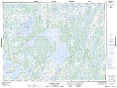 012A08 - GREAT BURNT LAKE - Topographic Map