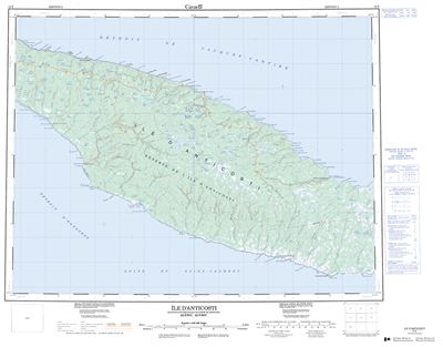 012E - ILE D'ANTICOSTI - Topographic Map