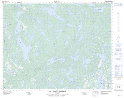 012K09 - LAC WABOUCHAGAMOU - Topographic Map