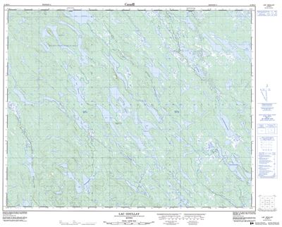 012M14 - LAC GOULLAY - Topographic Map