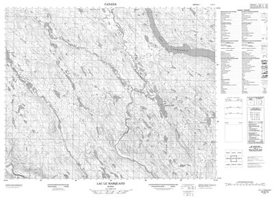 012N13 - LAC LE MARQUAND - Topographic Map