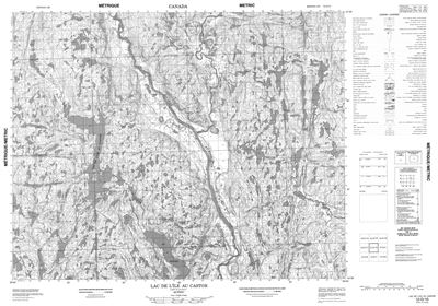 012O10 - LAC DE L'ILE AU CASTOR - Topographic Map