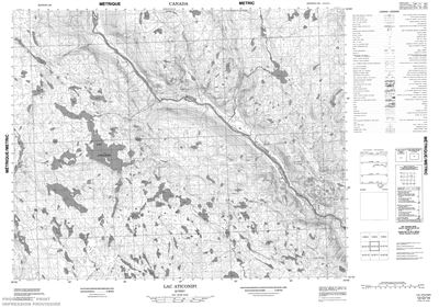 012O14 - LAC ATICONIPI - Topographic Map