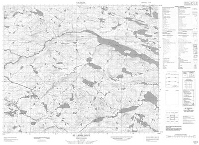 013A08 - ST. LEWIS INLET - Topographic Map