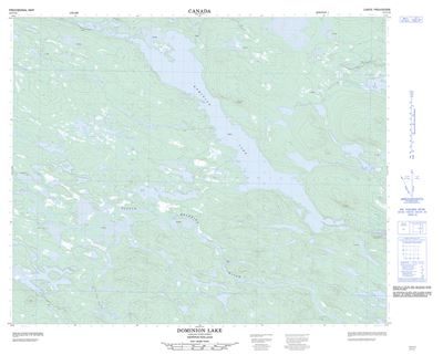 013C12 - DOMINION LAKE - Topographic Map