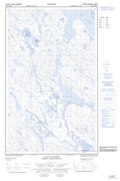 013D04W - LAC LAVOIE - Topographic Map