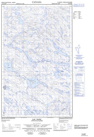 013D05E - LAC MARC - Topographic Map