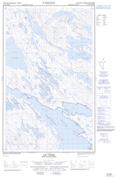 013D05W - LAC MARC - Topographic Map