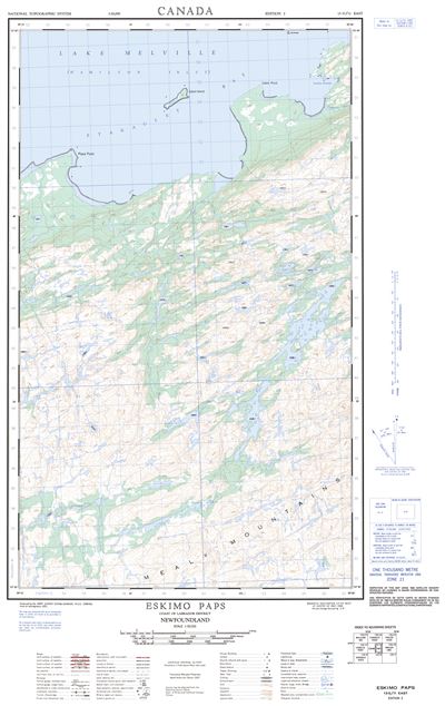 013G11E - ESKIMO PAPS - Topographic Map