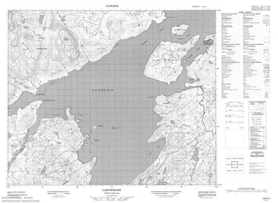 013H11 - CARTWRIGHT - Topographic Map