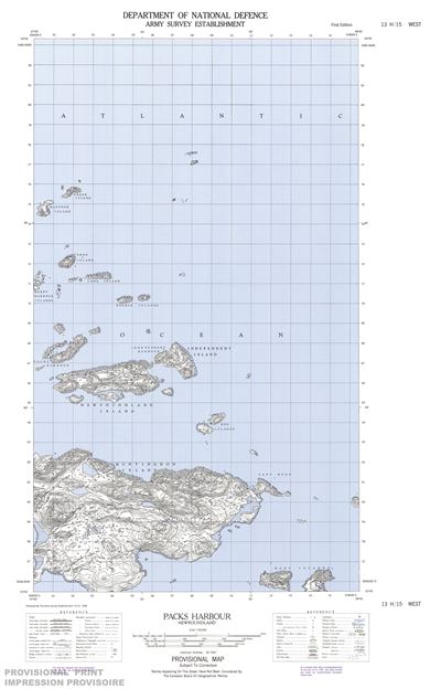 013H15W - PACKS HARBOUR - Topographic Map