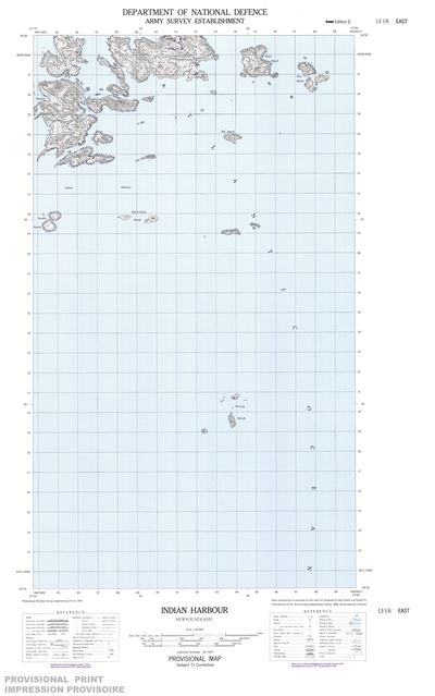 013I06E - INDIAN HARBOUR - Topographic Map