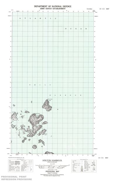 013I11E - HOLTON HARBOUR - Topographic Map