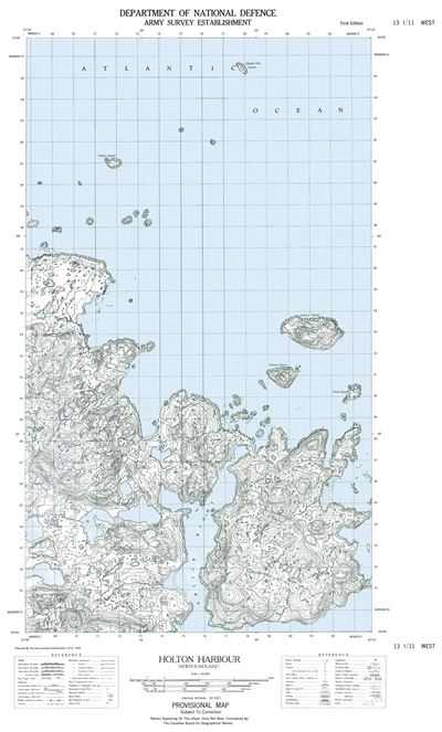 013I11W - HOLTON HARBOUR - Topographic Map