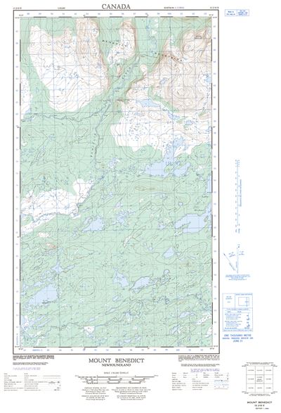 013J10E - MOUNT BENEDICT - Topographic Map