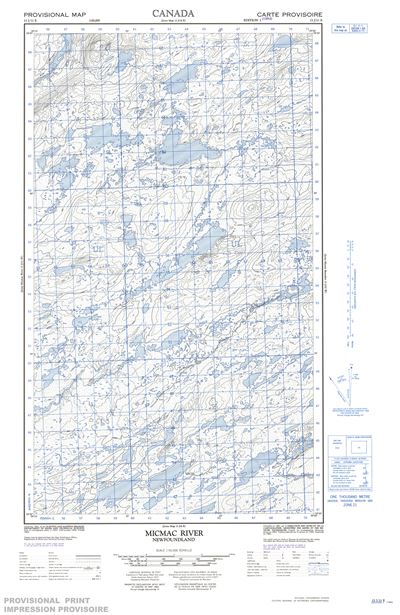 013J11E - MICMAC RIVER - Topographic Map