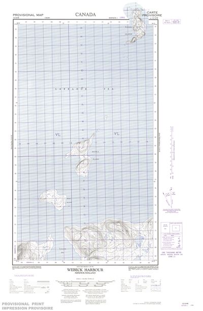 013J16W - WEBECK HARBOUR - Topographic Map