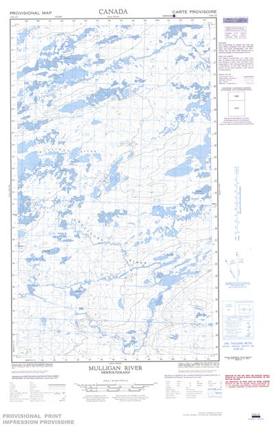 013K01E - MULLIGAN RIVER - Topographic Map