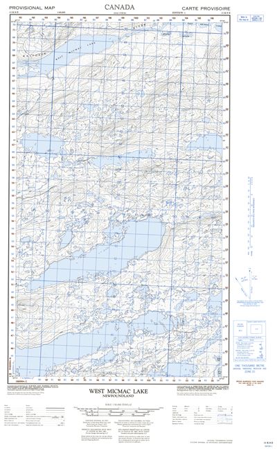 013K09E - WEST MICMAC LAKE - Topographic Map