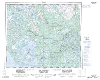 013L - RED WINE LAKE - Topographic Map