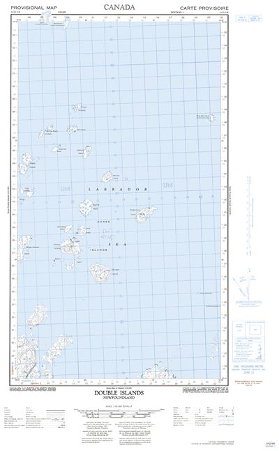 013O05E - DOUBLE ISLANDS - Topographic Map