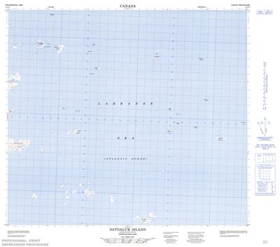 014C07 - SATOALUK ISLAND - Topographic Map