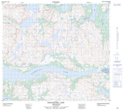 014D16 - KINGURUTIK LAKE - Topographic Map