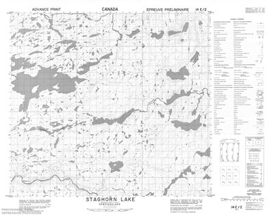 014E02 - STAGHORN LAKE - Topographic Map