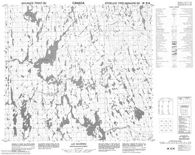 014E04 - LAC NAVIERES - Topographic Map