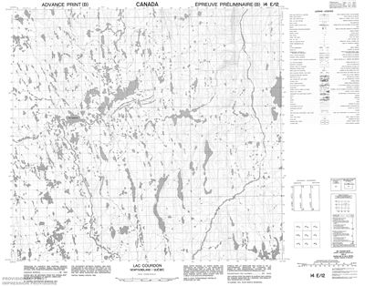 014E12 - LAC COURDON - Topographic Map