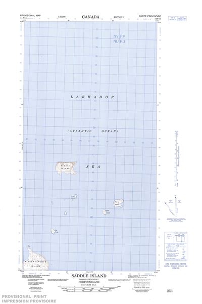 014F11 - SADDLE ISLAND - Topographic Map