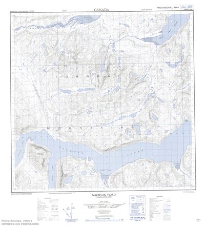 014M04 - NACHVAK FIORD - Topographic Map
