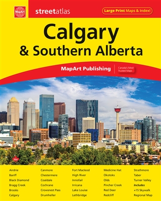 Calgary & Southern Alberta Street Atlas. This comprehensive Street Atlas of Calgary and Southern Alberta is loaded with vital information to make navigation easy and convenient. City maps are included for Airdrie, Balzac, Banff, Beiseker, Bellevue, Black