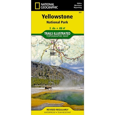 Old Faithful Yellowstone National Park Map Pack by National Geographic includes 2 maps in this set Old Faithful Day Hikes and Yellowstone National Park. They both are waterproof and tear resistant. Yellowstone National Park Map â€‹is an overview map of t