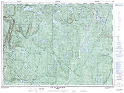 021M16 - LAC AU PLONGEON - Topographic Map