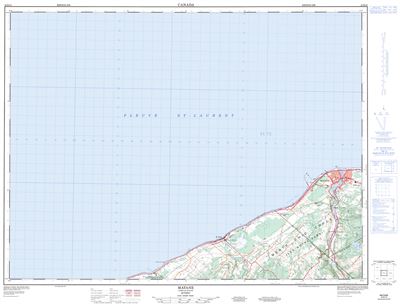 022B13 - MATANE - Topographic Map