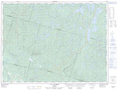 022D10 - LAC JALOBERT - Topographic Map