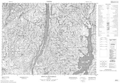 022E03 - PETIT LAC ONATCHIWAY - Topographic Map