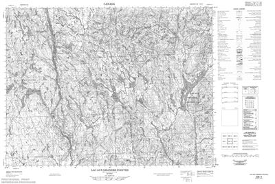 022E04 - LAC AUX GRANDES POINTES - Topographic Map