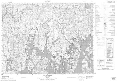 022E10 - LAC MELONEZE - Topographic Map